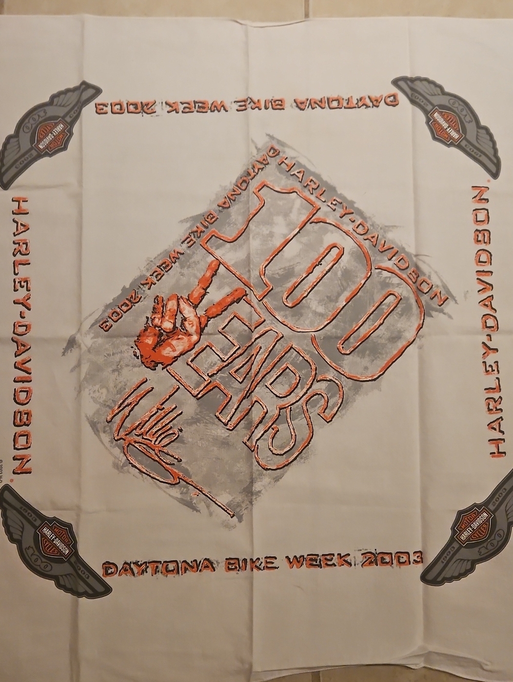 2003 Daytona Bike Week 100 Anniversary Harley Davidson Bandana
